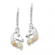 Picture of Sterling Silver & 12K Small Horesehead Leverback Earrings