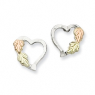 Picture of Sterling Silver & 12K Heart Post Earrings