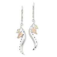 Picture of Sterling Silver & 12K Leaf Leverback Earrings