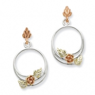 Picture of Sterling Silver & 12K Circle Rose Post Earrings