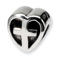 Picture of Sterling Silver Reflections Kids Heart w/Cross Bead