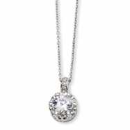 Picture of Sterling Silver 100-facet CZ 18in Necklace chain