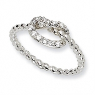 Picture of Sterling Silver CZ Knot Ring