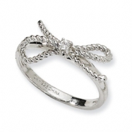 Picture of Sterling Silver Fancy Bow CZ Ring