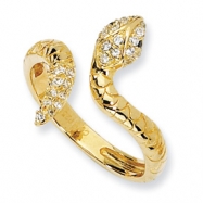 Picture of Gold-plated Sterling Silver CZ Snake Ring