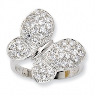 Picture of Sterling Silver CZ Butterfly Ring