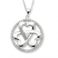 Picture of Sterling Silver CZ Legacy Of Love 18in Necklace