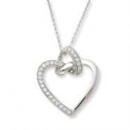Picture of Sterling Silver CZ Friendship Promises 18in Necklace