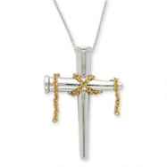 Picture of Sterling Silver & Gold-plated It Is Finished 18in Necklace