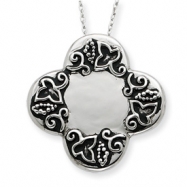 Picture of Sterling Silver Antiqued Dieters Cross 18in Necklace