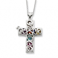 Picture of Sterling Silver Promises of The Rainbow 18in Necklace