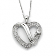 Picture of Sterling Silver CZ Forever Grateful 18in Necklace