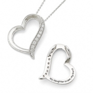 Picture of Sterling Silver Antiqued CZ Daughter-In-Law 18in Necklace