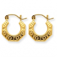 Picture of 10k Polished Hollow Classic Earrings