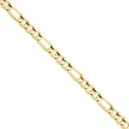 Picture of 14k 6.75mm Concave Open Figaro Chain anklet