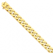 Picture of 14k 12mm Hand-polished Fancy Link Chain bracelet