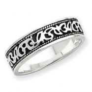 Picture of Sterling Silver Fancy Antiqued Band ring