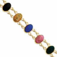 Picture of 14k  7 Stone Scarab Bracelet