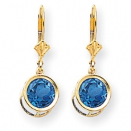 Picture of 14k 8mm Tanvorite leverback earring