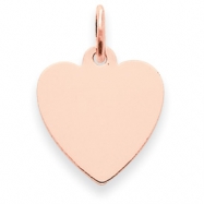 Picture of 14k Rose Gold Heart Disc Charm