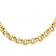 Picture of 14k 18in 7mm Polished Fancy Rolo Link Necklace chain