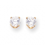Picture of 14k 5.6mm Round Completed Moissanite Stud Earrings