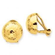 Picture of 14k Omega Clip 12mm Hammered Non-pierced