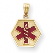 Picture of 14k Red Enameled Medic ID Pendant