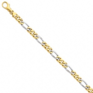 Picture of 14k Two-tone 6.2mm Polished Fancy Link Bracelet
