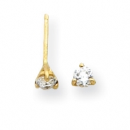 Picture of 14k 4mm Moissanite 3-Prong Round Earring