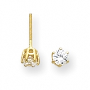 Picture of 14k 4mm Moissanite 6-Prong Round Earring