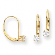 Picture of 14k 4mm Moissanite Lever Back Earring