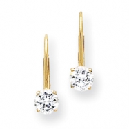 Picture of 14k 5mm Moissanite Lever Back Earring