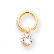 Picture of 18in Gold-plated Dangling Round CZ Necklace chain