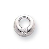 Picture of 18in Rhodium-plated Open Circle CZ Necklace chain