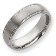 Picture of Dura Tungsten Grooved 7mm Brushed and Polished Band ring