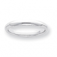 Picture of Platinum 3mm Half-Round Comfort Fit Lightweight Band ring