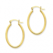 Picture of 14k Oval Polished Hoop Earring