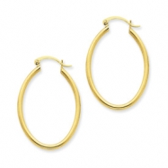 Picture of 14k Oval Polished Hoop Earring