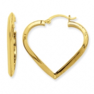 Picture of 14k Polished Heart Hoop Earring