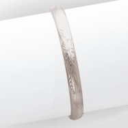 Picture of 14k 5/16 WG Florentine Engraved Hinged Bangle