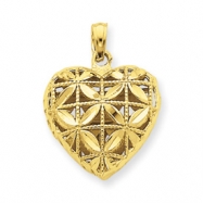 Picture of 14k Diamond-cut Open Puffed Heart Pendant