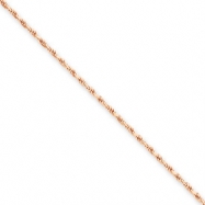 Picture of 14k Rose Gold 1.8mm D/C Rope Chain bracelet
