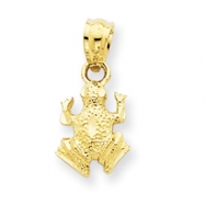Picture of 14K Diamond-cut Frog Pendant