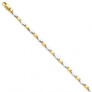 Picture of 14k Two-tone 2.25mm Fancy Link Chain bracelet