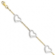 Picture of 14K Two-tone Heart Bracelet