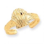 Picture of 14K Diamond-cut Scallop Shell Toe Ring