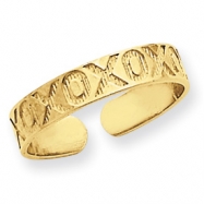Picture of 14k X & O Pattern Toe Ring