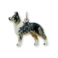 Picture of Silver Enamel Australian Shepard Charm