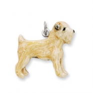 Picture of Silver Enamel Soft Coated Wheaton Charm
